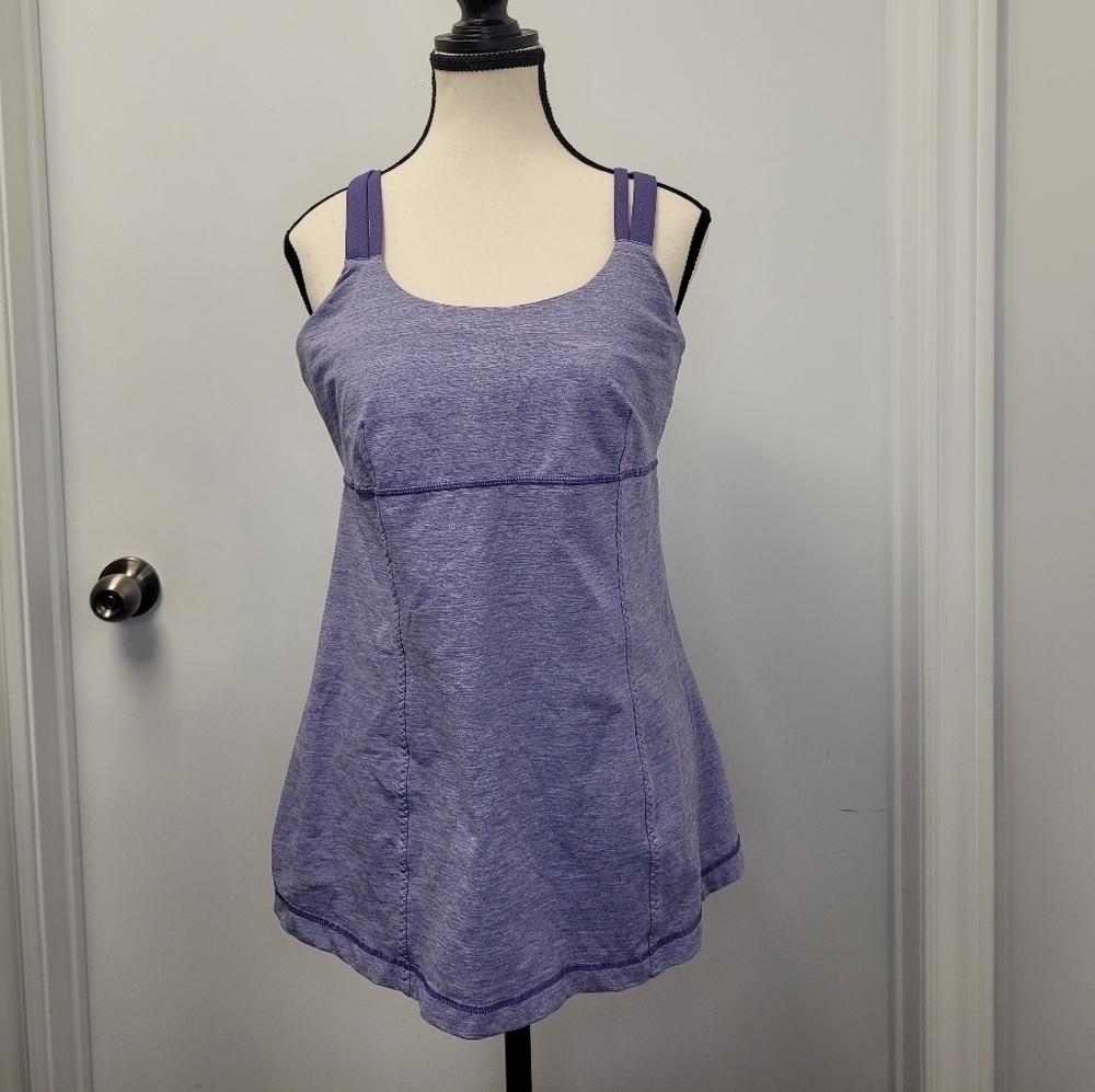 Lululemon Athletic Tank Heather Purple, Double Strap